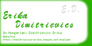erika dimitrievics business card